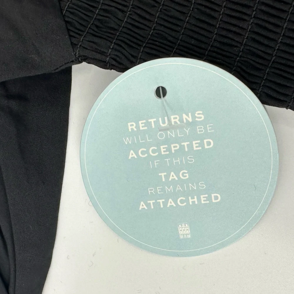 Hill House The Aiko Nap Top Black Smocked XXL New with Tags - Picture 7 of 14